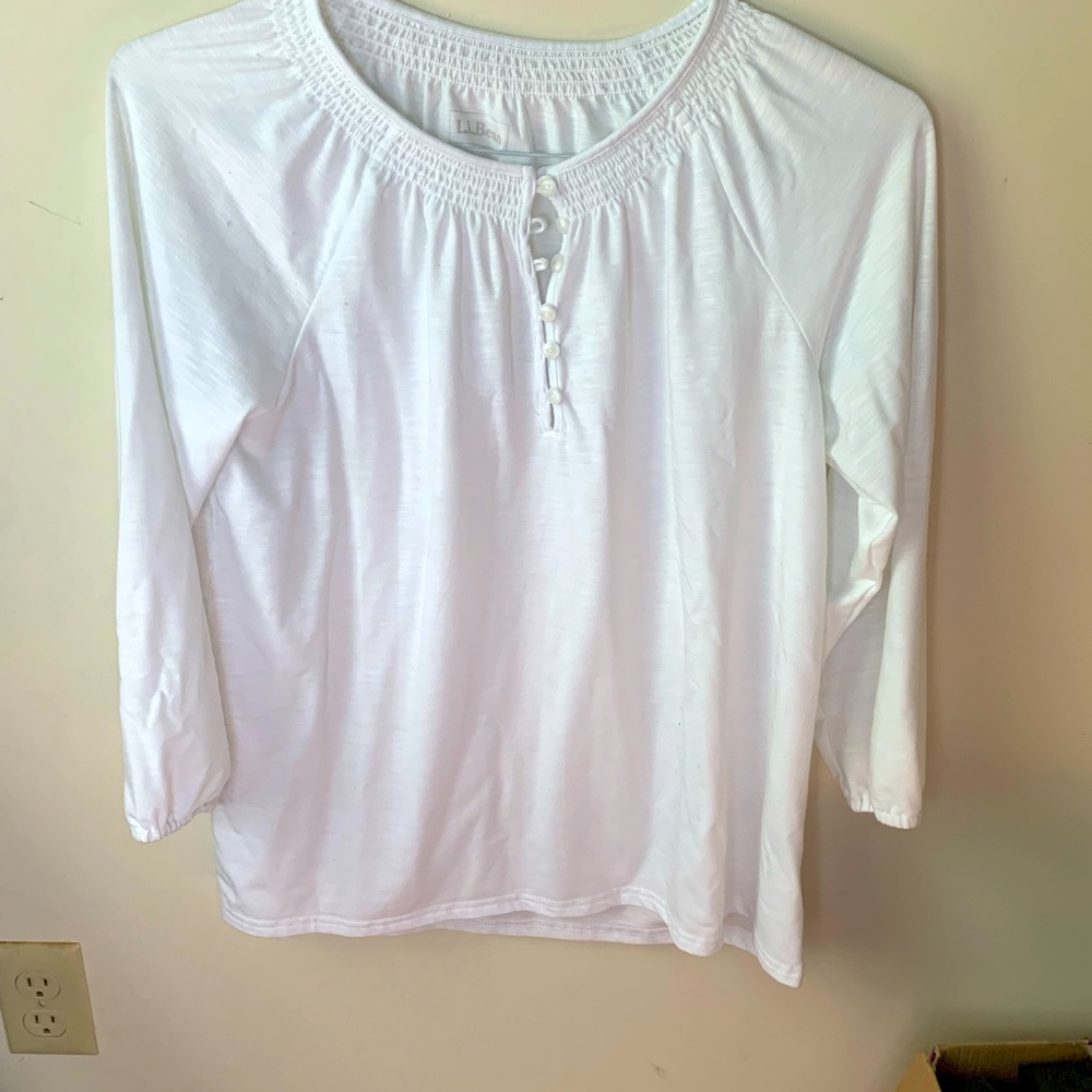 LL Bean Camden Hills Tee, 3/4 length sleeves